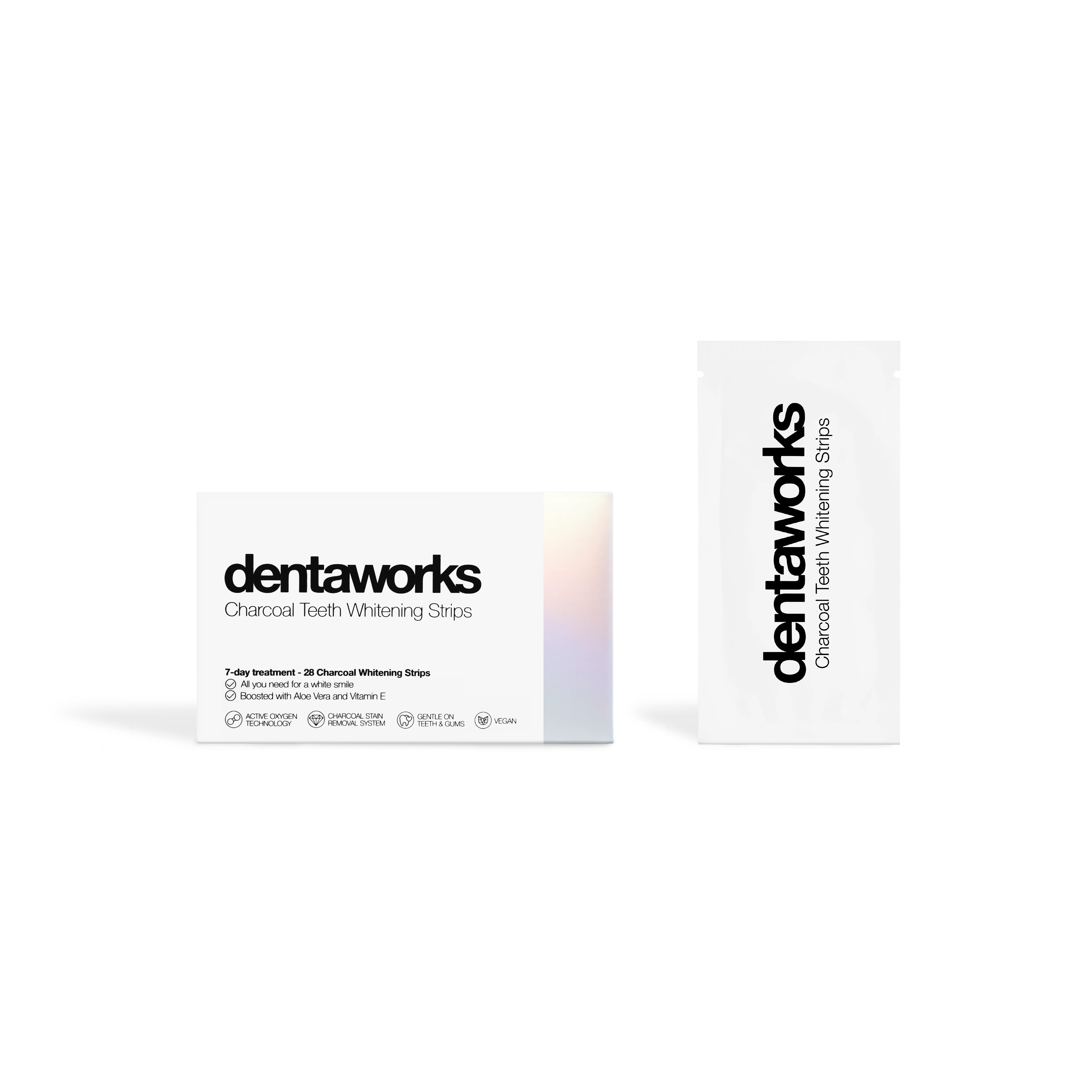 Dentaworks Charcoal Tandblekningsstrips, produktbild